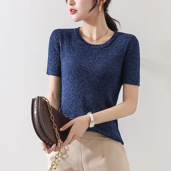 women's sweaters basic glitter knit o neck pullovers women spring summer short sleeve bling pullover korean style female, White;black
women's sweaters basic glitter knit o neck pullovers women spring summer short sleeve bling pullover korean style female, White;black