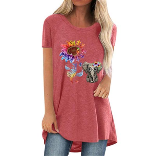 women's t-shirt arrival cute elephant printed 4xl 5xl big size loose casual women 2021 summer short sleeve lady cotton t-shirts, White
women's t-shirt arrival cute elephant printed 4xl 5xl big size loose casual women 2021 summer short sleeve lady cotton t-shirts, White