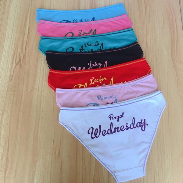 women's panties 7 pcs/lot ladies weeks underwear lingerie femme cotton for women briefs letter low waist underpants female pantys, Black;pink
women's panties 7 pcs/lot ladies weeks underwear lingerie femme cotton for women briefs letter low waist underpants female pantys, Black;pink