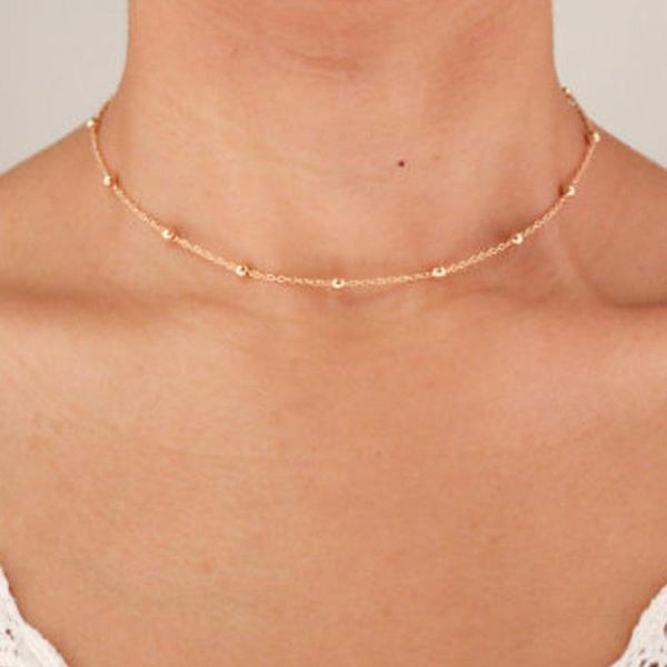 chokers fashion chain short gold-plated small ball choker necklace for women clavicle silver-plate wholesale, Golden;silver
chokers fashion chain short gold-plated small ball choker necklace for women clavicle silver-plate wholesale, Golden;silver