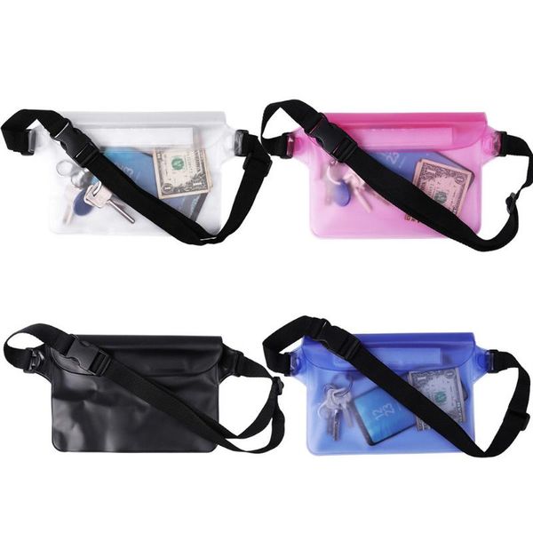 candy color holographic fanny pack transparent waist women's clear chest bag pvc women belt bum 2021 bags