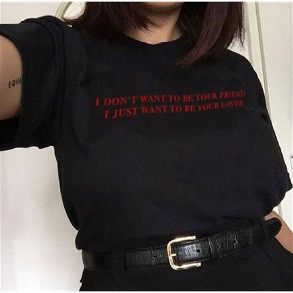 i don't want to be your friend just lover letter print summer fashion tshirt 210512, White
i don't want to be your friend just lover letter print summer fashion tshirt 210512, White