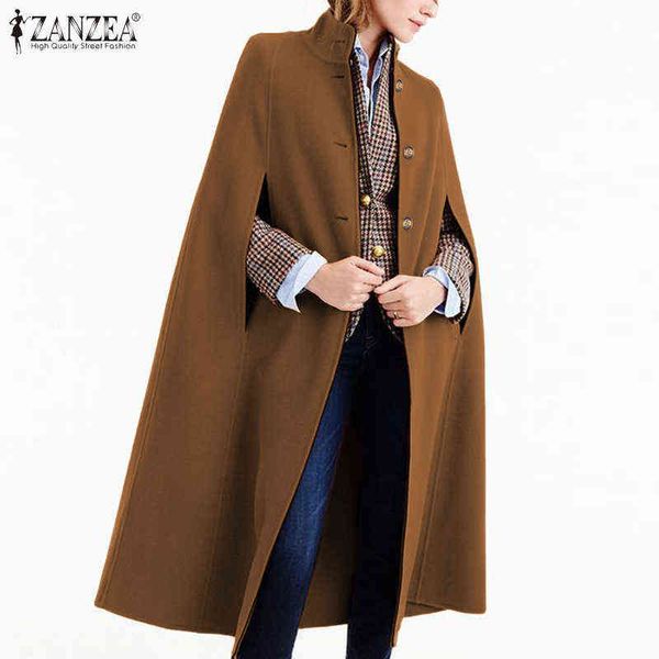 vintage capes women's winter ponchos zanzea casual solid outwear female single button cardigans female windbreakers h1123, Blue;gray
vintage capes women's winter ponchos zanzea casual solid outwear female single button cardigans female windbreakers h1123, Blue;gray