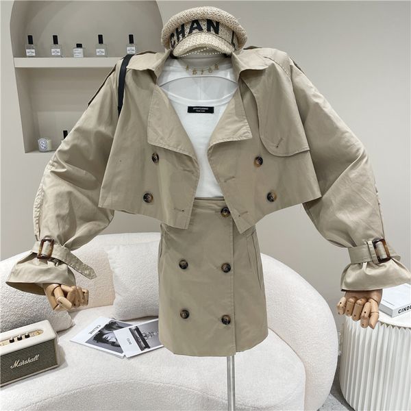 two female pieces spring summer niche design fashion short jacket + skirt the line, Black
two female pieces spring summer niche design fashion short jacket + skirt the line, Black