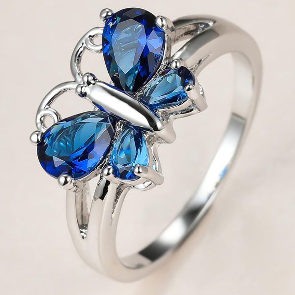 wedding rings cute female crystal butterfly ring charm silver color thin for women vintage bride blue zircon engagement, Slivery;golden
wedding rings cute female crystal butterfly ring charm silver color thin for women vintage bride blue zircon engagement, Slivery;golden