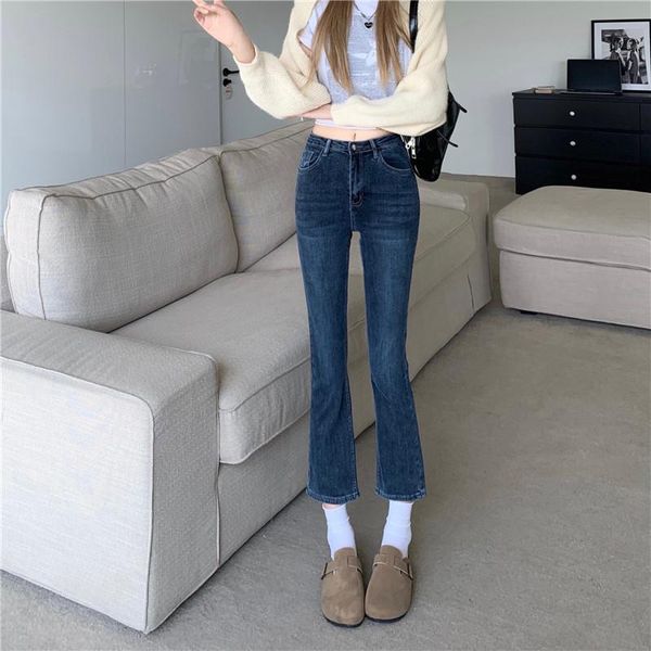women's jeans 2021 autumn and winter stretch high waist slim slimming straight leg solid color nine-point cigarette pants women, Blue
women's jeans 2021 autumn and winter stretch high waist slim slimming straight leg solid color nine-point cigarette pants women, Blue