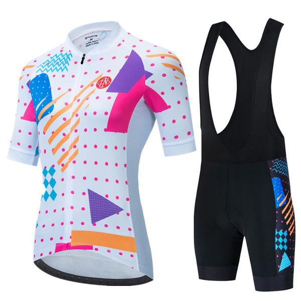 women's cycling robe summer women clothing shorts and feminine blouses two piece set large size road bike dress racing sets, Black;blue
women's cycling robe summer women clothing shorts and feminine blouses two piece set large size road bike dress racing sets, Black;blue