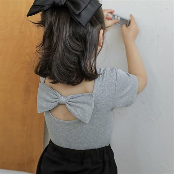 summer fashion girl t shirt children short sleeves solid tees back bowknot baby kids cotton for girls clothes, Blue
summer fashion girl t shirt children short sleeves solid tees back bowknot baby kids cotton for girls clothes, Blue
