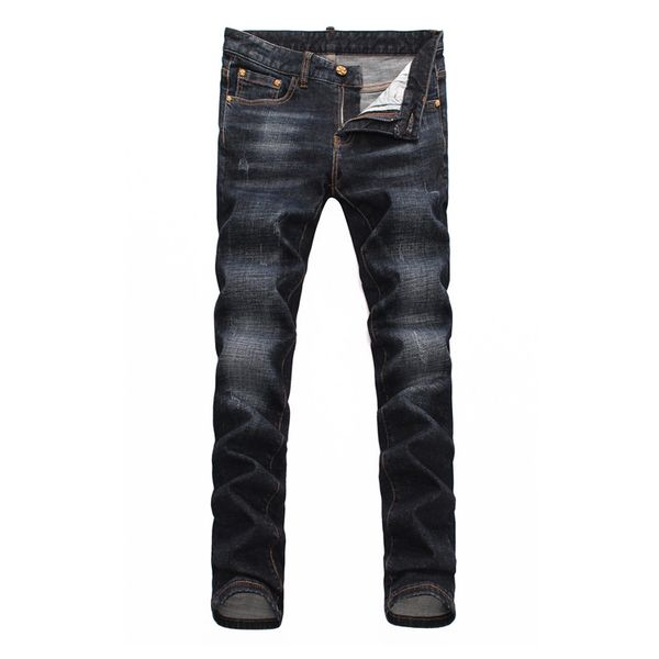 spring and summer embroidered jeans cotton slim elastic fashion business trousers classic style denim pants, Blue
spring and summer embroidered jeans cotton slim elastic fashion business trousers classic style denim pants, Blue
