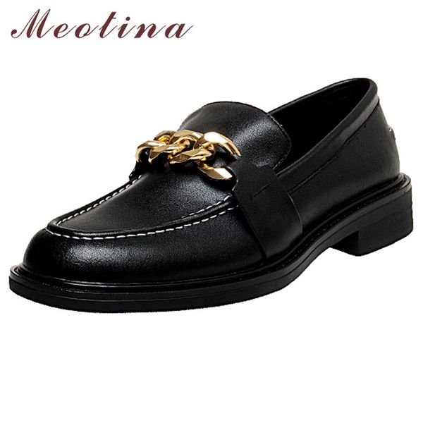 natural genuine leather loafers shoes women med heels chain thick heel pumps slip on casual footwear female spring black 210517
natural genuine leather loafers shoes women med heels chain thick heel pumps slip on casual footwear female spring black 210517