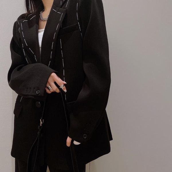 spring vintage women loose blazer jacket ladies casual overcoat coat for female ddxgz2 3.26 women's suits & blazers, White;black
spring vintage women loose blazer jacket ladies casual overcoat coat for female ddxgz2 3.26 women's suits & blazers, White;black