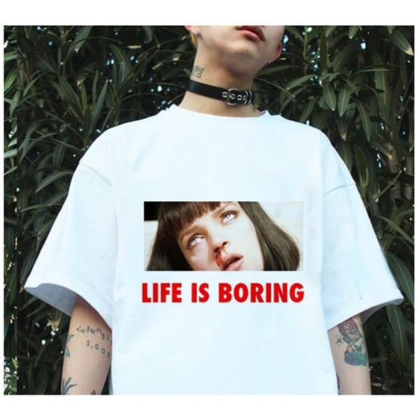 spoof harajuku white female t-shirt t summer novelty tee shirt femme life is boring letters print women tshirt 210607
spoof harajuku white female t-shirt t summer novelty tee shirt femme life is boring letters print women tshirt 210607