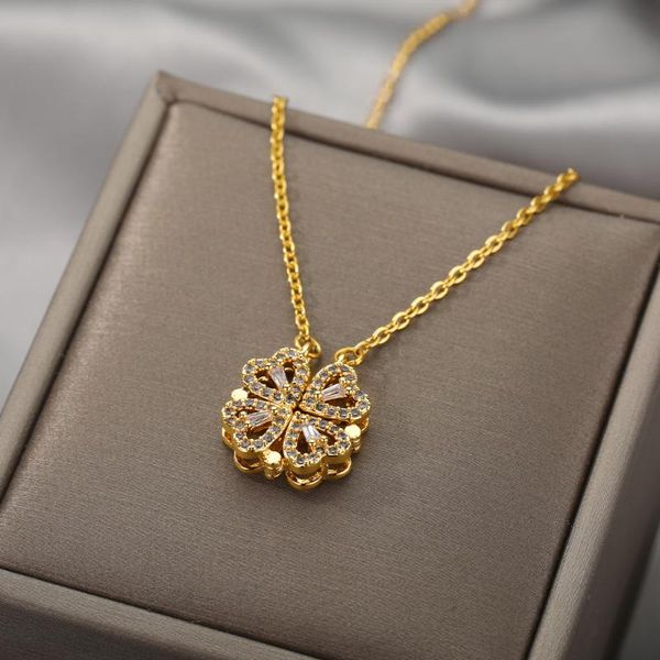 chains rxsmll lucky clover necklaces for women gold sliver color stainless steel zicron rotatable pendant neck chain christmas jewelry, Silver
chains rxsmll lucky clover necklaces for women gold sliver color stainless steel zicron rotatable pendant neck chain christmas jewelry, Silver