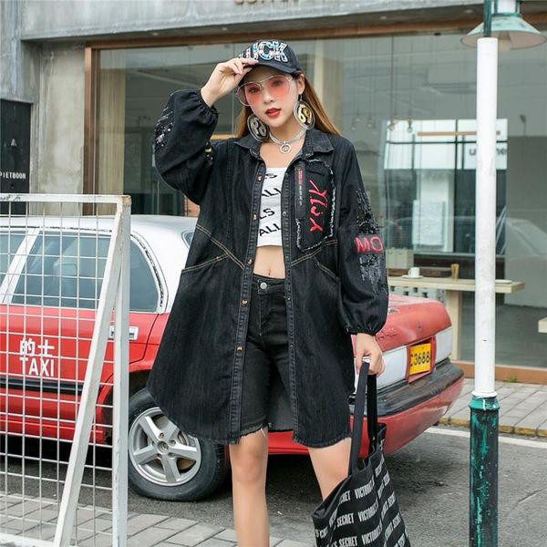 women's trench coats 2021 spring autumn ladies coat high quatily women denim loose female outerwear print casual fashion qt118, Tan;black
women's trench coats 2021 spring autumn ladies coat high quatily women denim loose female outerwear print casual fashion qt118, Tan;black