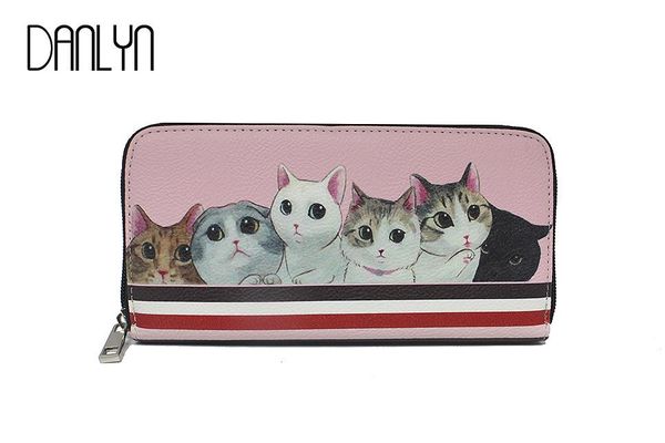 wallets women long clutch female fashion pu leather cat coin bag phone purses lady cards holder wallet, Red;black
wallets women long clutch female fashion pu leather cat coin bag phone purses lady cards holder wallet, Red;black