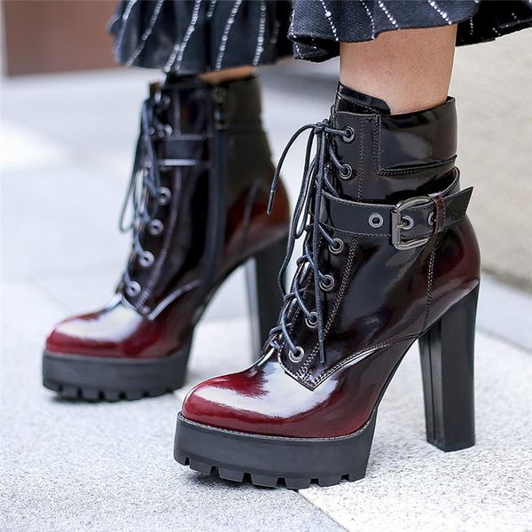 boots women ankle platform chameleon belt buckle matin autumn winter thick heel high waterproof round toe, Black
boots women ankle platform chameleon belt buckle matin autumn winter thick heel high waterproof round toe, Black