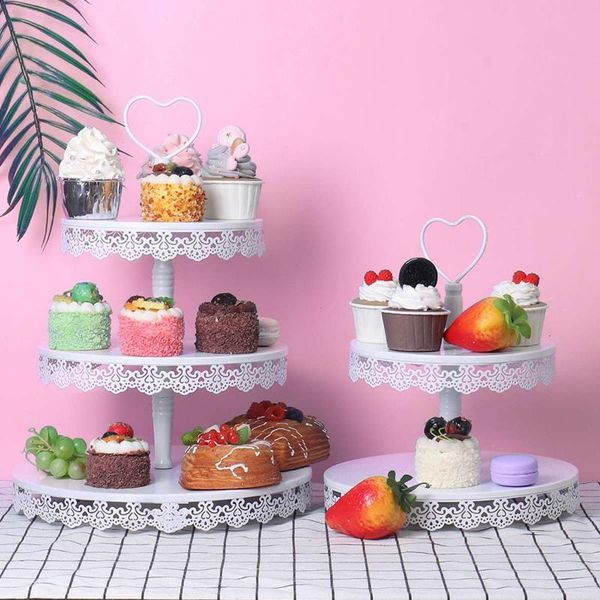 2/3 tiers white cake stand metal dessert table high tray christmas birthday party macaron cupcake rack for wedding other bakeware
2/3 tiers white cake stand metal dessert table high tray christmas birthday party macaron cupcake rack for wedding other bakeware