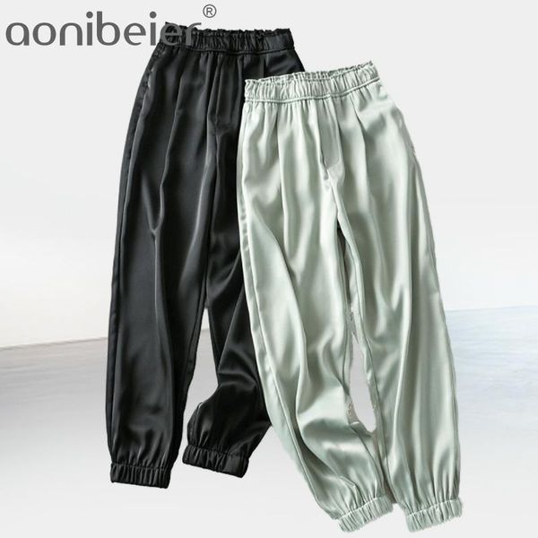 aonibeier women fashion solid satin joggers pants high elastic waist long sweatpants trousers female casual pencil bottoms women's & ca, Black;white
aonibeier women fashion solid satin joggers pants high elastic waist long sweatpants trousers female casual pencil bottoms women's & ca, Black;white