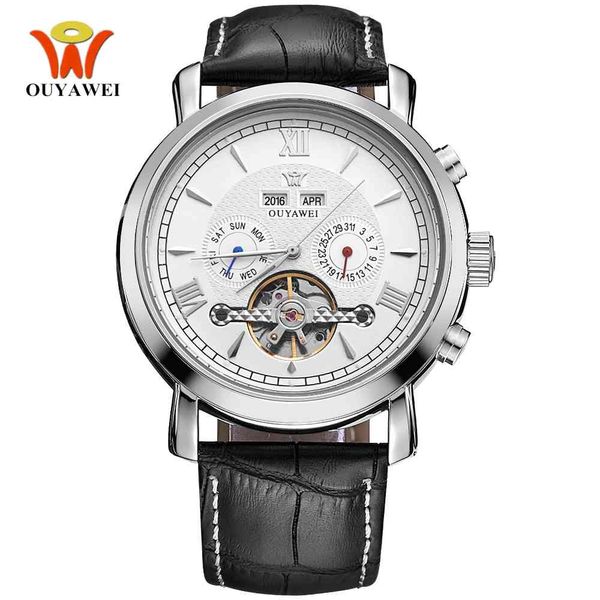 tag clock watch uomo oyw fashion automatic mechanical men analogue men's leather band relogios, Slivery;brown
tag clock watch uomo oyw fashion automatic mechanical men analogue men's leather band relogios, Slivery;brown