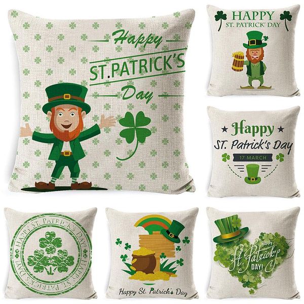 cushion/decorative pillow st. patrick's day green linen pillowcase irish clover four-leaf cushion simple home decor 45*45cm
cushion/decorative pillow st. patrick's day green linen pillowcase irish clover four-leaf cushion simple home decor 45*45cm