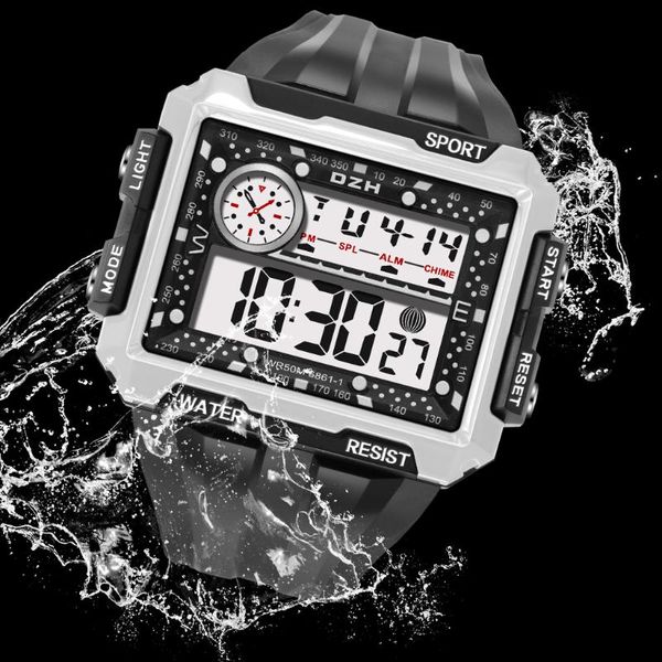 wristwatches synoke digital watch men outdoor sports led display gold electronic watches waterproof square male clock, Slivery;brown
wristwatches synoke digital watch men outdoor sports led display gold electronic watches waterproof square male clock, Slivery;brown