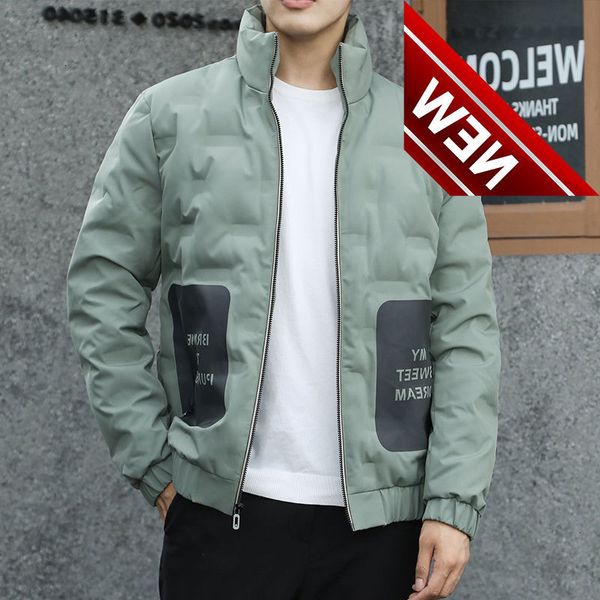 m-4xl winter loose down parka men's short coats korean style youth casual gray duck warm standing collar jacket windbreaker, Black 
m-4xl winter loose down parka men's short coats korean style youth casual gray duck warm standing collar jacket windbreaker, Black
