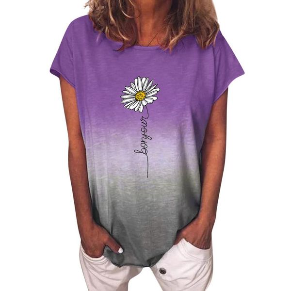 women's t-shirt female t shirt sunflower gradient loose plus size tshirt for women casual crew neck tee summer clothes s-5xl, White
women's t-shirt female t shirt sunflower gradient loose plus size tshirt for women casual crew neck tee summer clothes s-5xl, White