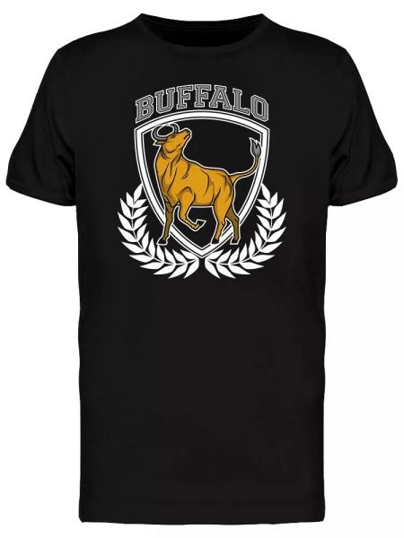 buffalo mascot emblem tee men's -image by shutterstock, White;black
buffalo mascot emblem tee men's -image by shutterstock, White;black