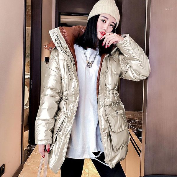 women's down & parkas korean chic drawstring hooded shiny cotton-padded coats women winter thick warm cotton jacket female mid-length o, Black
women's down & parkas korean chic drawstring hooded shiny cotton-padded coats women winter thick warm cotton jacket female mid-length o, Black