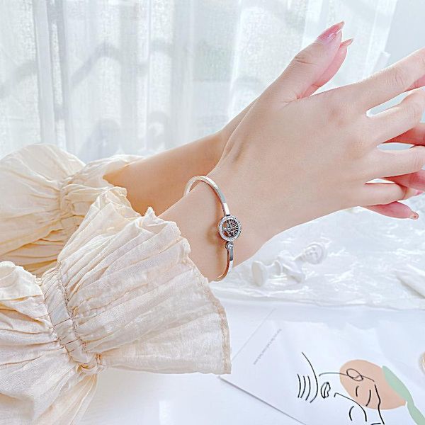 bangle korean fashion women's luxury stainless steel color rose gold plated bracelet for women tree of life set zircon jewelry, Black
bangle korean fashion women's luxury stainless steel color rose gold plated bracelet for women tree of life set zircon jewelry, Black