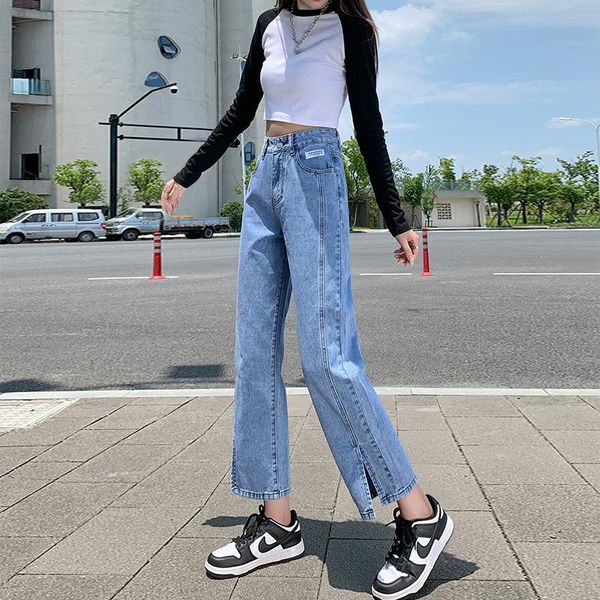 women's jeans guuzyuviz split straight woman plus size high waist casual loose autumn denim pantalones vaqueros mujer, Blue
women's jeans guuzyuviz split straight woman plus size high waist casual loose autumn denim pantalones vaqueros mujer, Blue