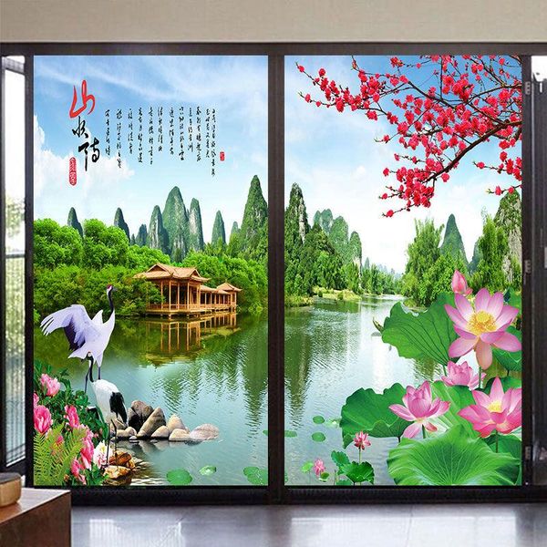 window stickers custom glue-transparent opaque sliding door bathroom electrostatic frosted film household landscape painting
window stickers custom glue-transparent opaque sliding door bathroom electrostatic frosted film household landscape painting