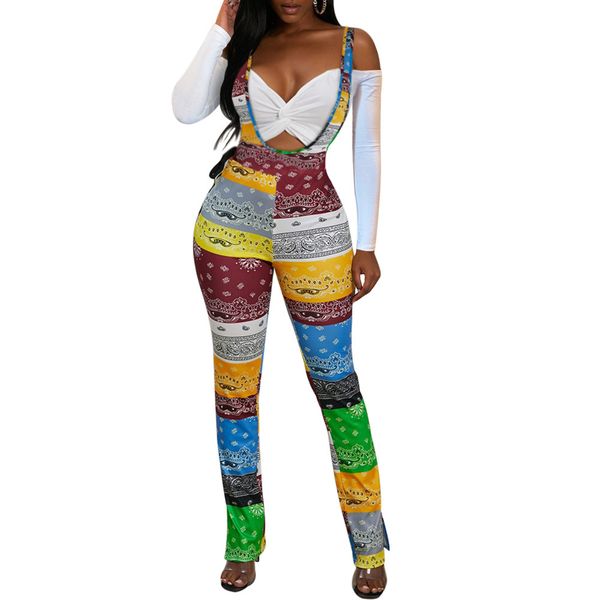 Womens Designer High Waist Bodysuit Fashion Slim Irregular Print Party Jumpsuits Sexy Split Female Bandge Rompers, Multi
Womens Designer High Waist Bodysuit Fashion Slim Irregular Print Party Jumpsuits Sexy Split Female Bandge Rompers, Multi