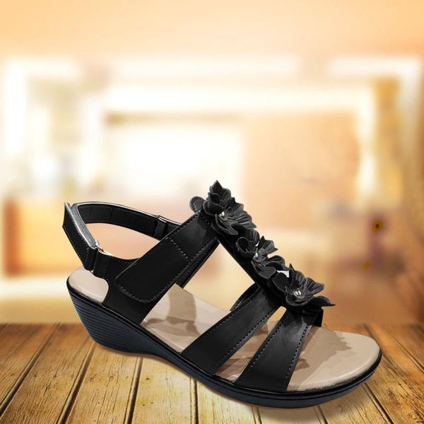 sandals women's fashion summer hollow wedge platform fish mouth flower casual comfortable retro ladies shoes, Black
sandals women's fashion summer hollow wedge platform fish mouth flower casual comfortable retro ladies shoes, Black