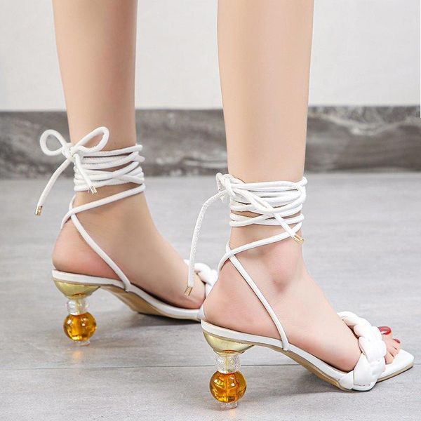 summer fashion catwalk women's shoes fish mouth braided straps special-shaped heel large size sandals, Black
summer fashion catwalk women's shoes fish mouth braided straps special-shaped heel large size sandals, Black