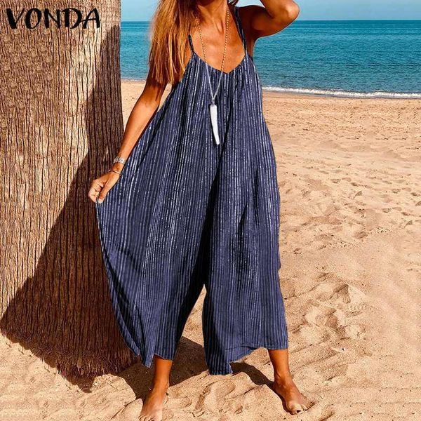 women's jumpsuits & rompers party women casual stripe print wide leg pants vonda 2021 beach summer overalls dungarees plus size, Black;white
women's jumpsuits & rompers party women casual stripe print wide leg pants vonda 2021 beach summer overalls dungarees plus size, Black;white