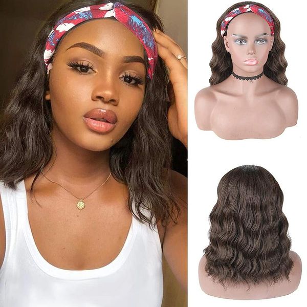 synthetic wigs curly wave bob wig with bangs ombre brown color headband for black women none lace frontal
synthetic wigs curly wave bob wig with bangs ombre brown color headband for black women none lace frontal