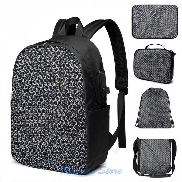 backpack funny graphic print knight (chainmail armor) usb charge men school bags women cosmetic bag travel laptop
backpack funny graphic print knight (chainmail armor) usb charge men school bags women cosmetic bag travel laptop