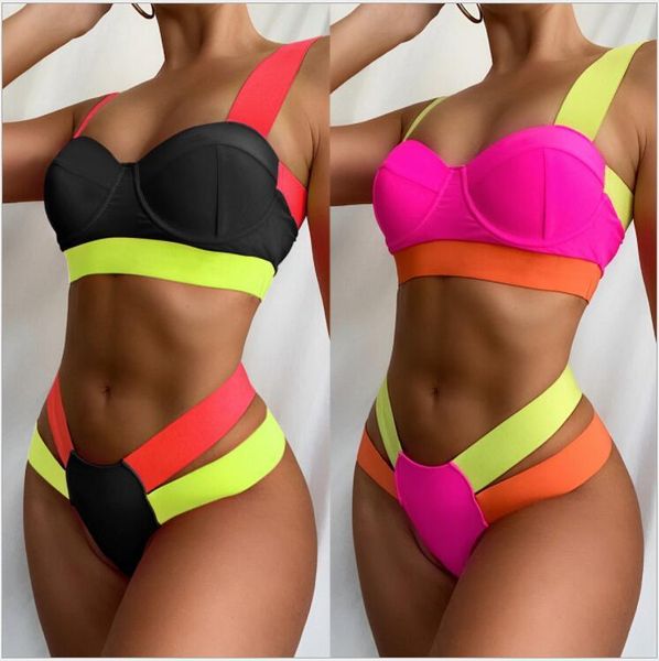 women's swimwear european and american style contrast bandage bikini ladies hard-covered underwire swimsuit, White;black
women's swimwear european and american style contrast bandage bikini ladies hard-covered underwire swimsuit, White;black