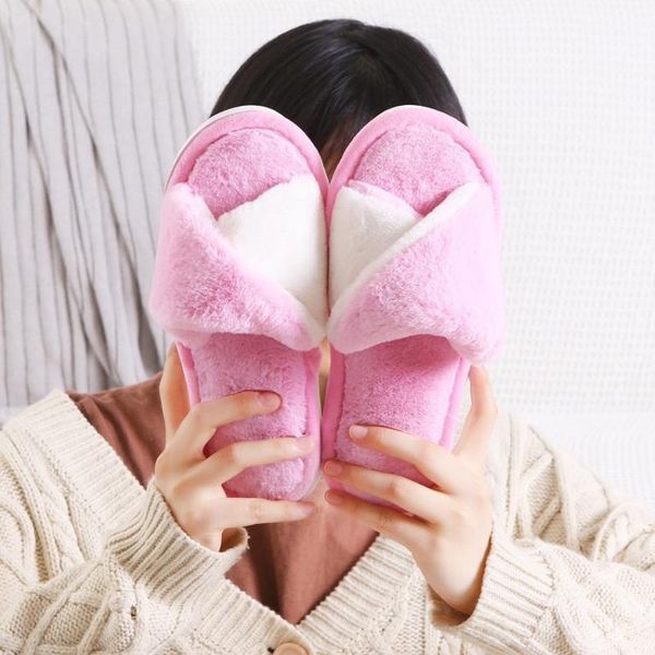 women slippers winter shoes cross faux fur fashion sliders indoor warm soft slip on scarpe donna woman footwear 2021, Black
women slippers winter shoes cross faux fur fashion sliders indoor warm soft slip on scarpe donna woman footwear 2021, Black
