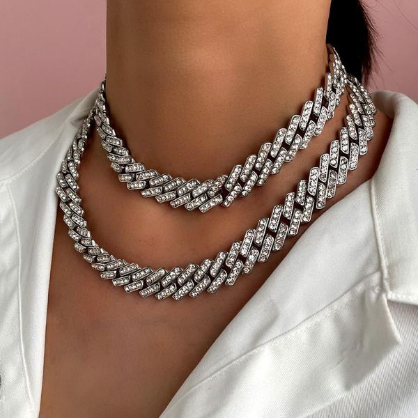 chains men hip hop cuban chain necklace 15mm iced out full rhinestone link chunky choker for women rapper punk jewelry gift, Silver
chains men hip hop cuban chain necklace 15mm iced out full rhinestone link chunky choker for women rapper punk jewelry gift, Silver