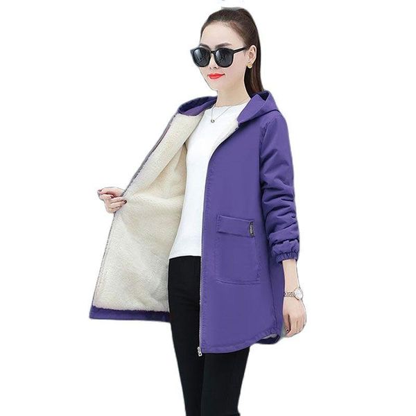 women's trench coats thickening large size ladies windbreaker middle length payment coat winter loose hooded baseball uniform jacket, Tan;black
women's trench coats thickening large size ladies windbreaker middle length payment coat winter loose hooded baseball uniform jacket, Tan;black