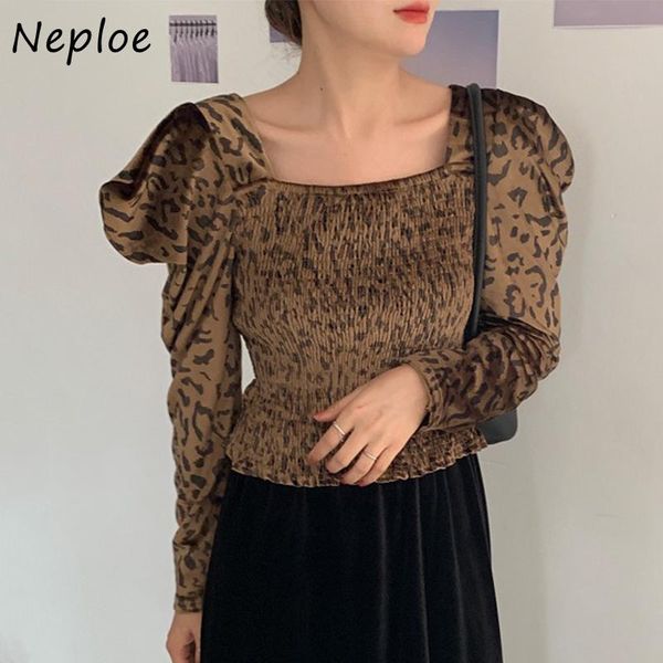 neploe chic puff sleeve leopard pattern women blouse vintage square collar pleated slim fit shirt autumn velvet femme blusas women's bl, White
neploe chic puff sleeve leopard pattern women blouse vintage square collar pleated slim fit shirt autumn velvet femme blusas women's bl, White