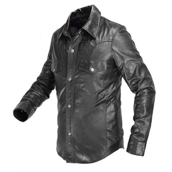 men's leather & faux 2021 black men slim fit shirt single breasted plus size xxxl genuine thin sheepskin spring natural skirt ig
men's leather & faux 2021 black men slim fit shirt single breasted plus size xxxl genuine thin sheepskin spring natural skirt ig