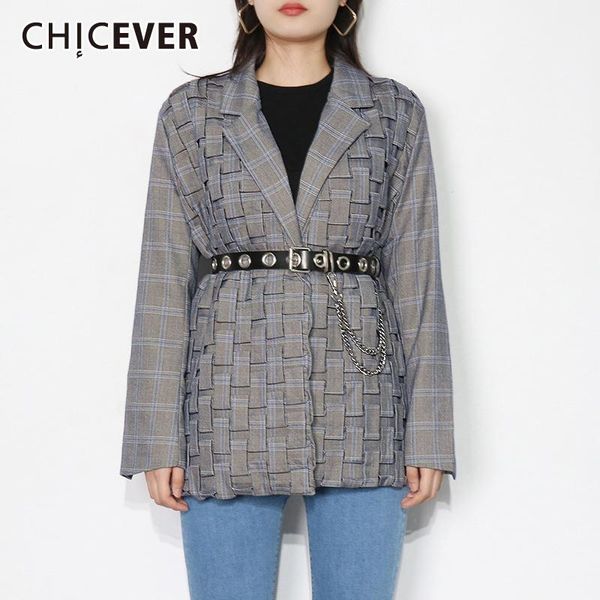 women's suits & blazers chicever jacquard weaving casual blazer for women notched collar long sleeve loose female fashion clothing, White;black
women's suits & blazers chicever jacquard weaving casual blazer for women notched collar long sleeve loose female fashion clothing, White;black