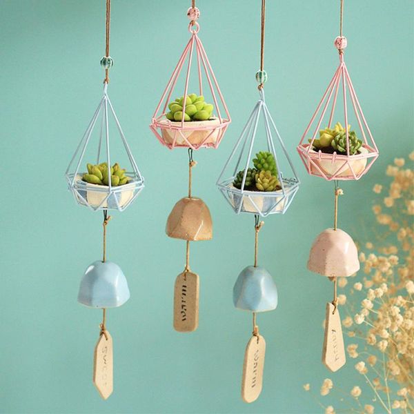 decorative objects & figurines japan style iron art resin ceramics windbell with small cage succulent planter wind chime home wall hanging d
decorative objects & figurines japan style iron art resin ceramics windbell with small cage succulent planter wind chime home wall hanging d