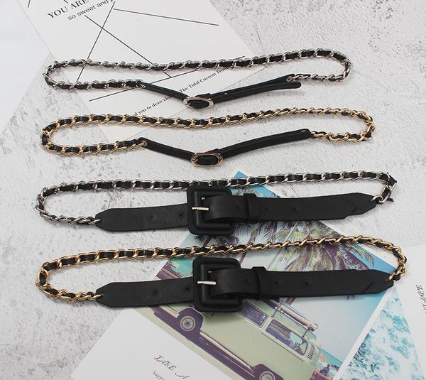 belts women's runway fashion pu leather chain cummerbunds female dress coat corsets waistband decoration narrow belt r3533, Black;brown
belts women's runway fashion pu leather chain cummerbunds female dress coat corsets waistband decoration narrow belt r3533, Black;brown