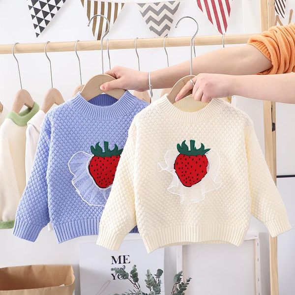kawaii strawberry lace knitted girls sweater pullover cute fall round neck baby girl jumper winter sweet toddler clothes ye03251, Blue
kawaii strawberry lace knitted girls sweater pullover cute fall round neck baby girl jumper winter sweet toddler clothes ye03251, Blue