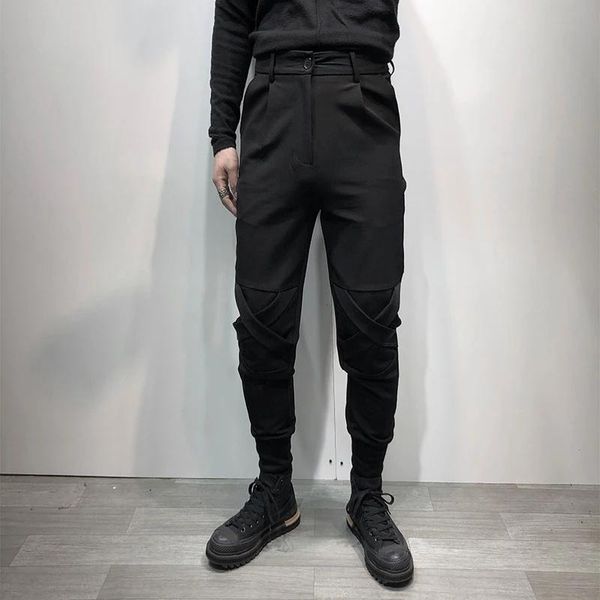 men's pants splicing slim fit tapered spring large dark style simple fashion harajuku multifunctional overalls, Black
men's pants splicing slim fit tapered spring large dark style simple fashion harajuku multifunctional overalls, Black