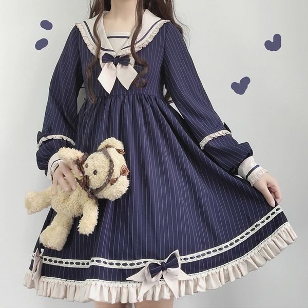 lolita sailor moon navy women japanese vintage cute princess party es soft girl kawaii long sleeve bandage tutu, Black;gray
lolita sailor moon navy women japanese vintage cute princess party es soft girl kawaii long sleeve bandage tutu, Black;gray